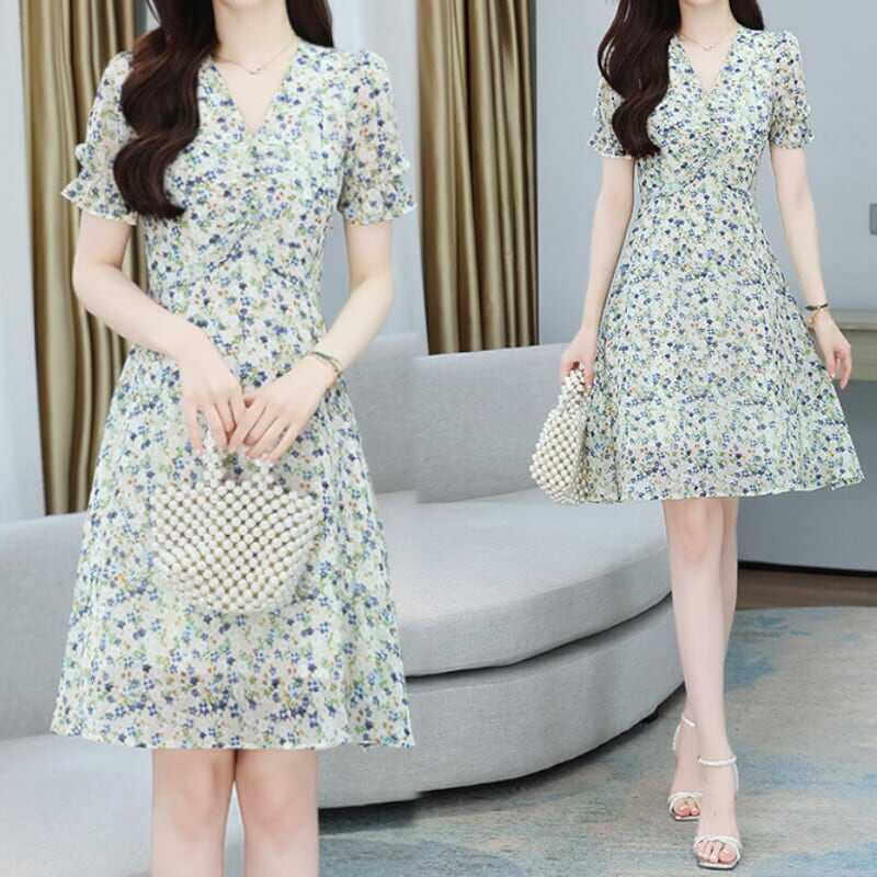 ワンピース 膝上 袖あり 半袖 Aライン ハイウエスト 大人可愛い きれいめ シンプル カジュアル 大人 上品 おしゃれ かっこいい レトロ 個性的 エレガント モダン 花柄 春 夏 10代 20代 5,082円
