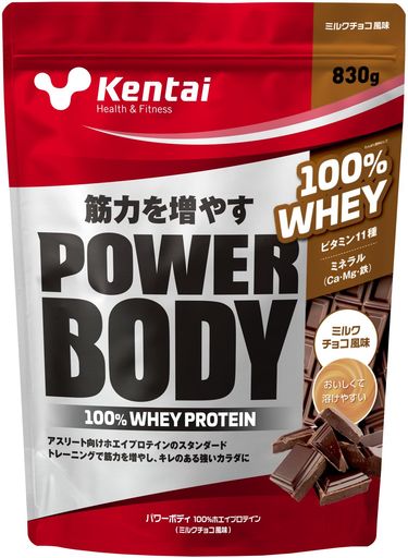 KENTAI(健康体力研究所) パワーボディ 100%ホエイプロテイン ミルクチョコ風味 830G