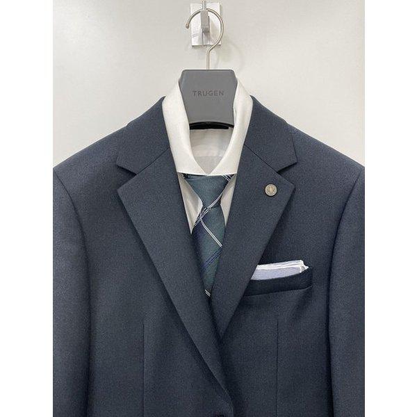 メンズ秋冬ウール50%ウール混紡インディゴブルー115ビッグサイズカジュアルセットアップコンビジャケット