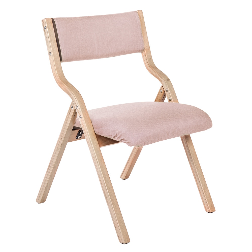 595【2脚】ピンク ダイニングチェア 木製 椅子 完成品 介護チェア イス 折りたたみチェア カバー洗える　7色選択可能 リビング