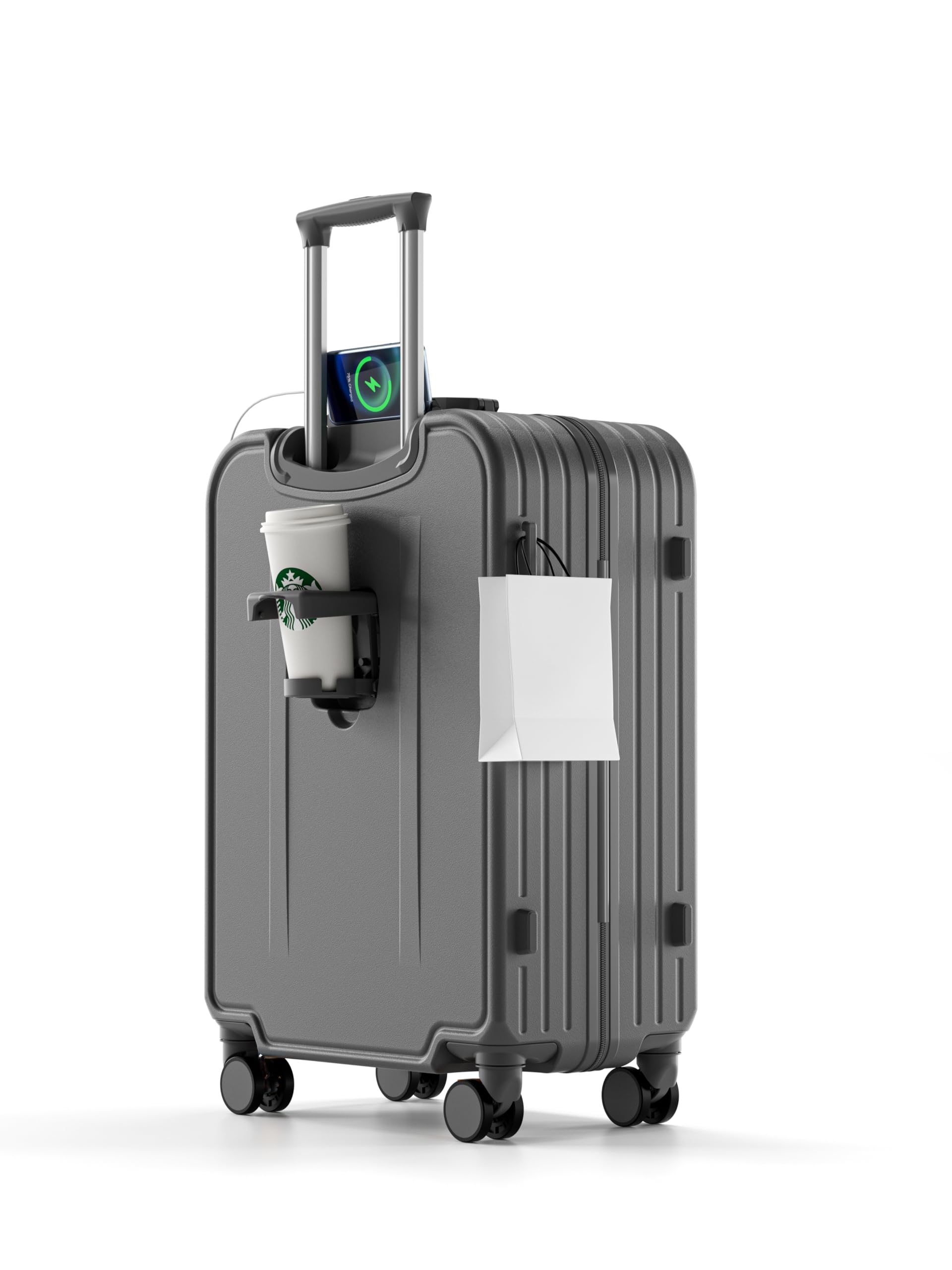 [Mularda] スーツケース 機内持ち込み キャリーケース キャリーバッグ USB充電ポート付き 超軽量 耐衝撃 大容量 静音 360度回転 ダブルキャスター TSAロック搭載 旅行 ビジネス 出