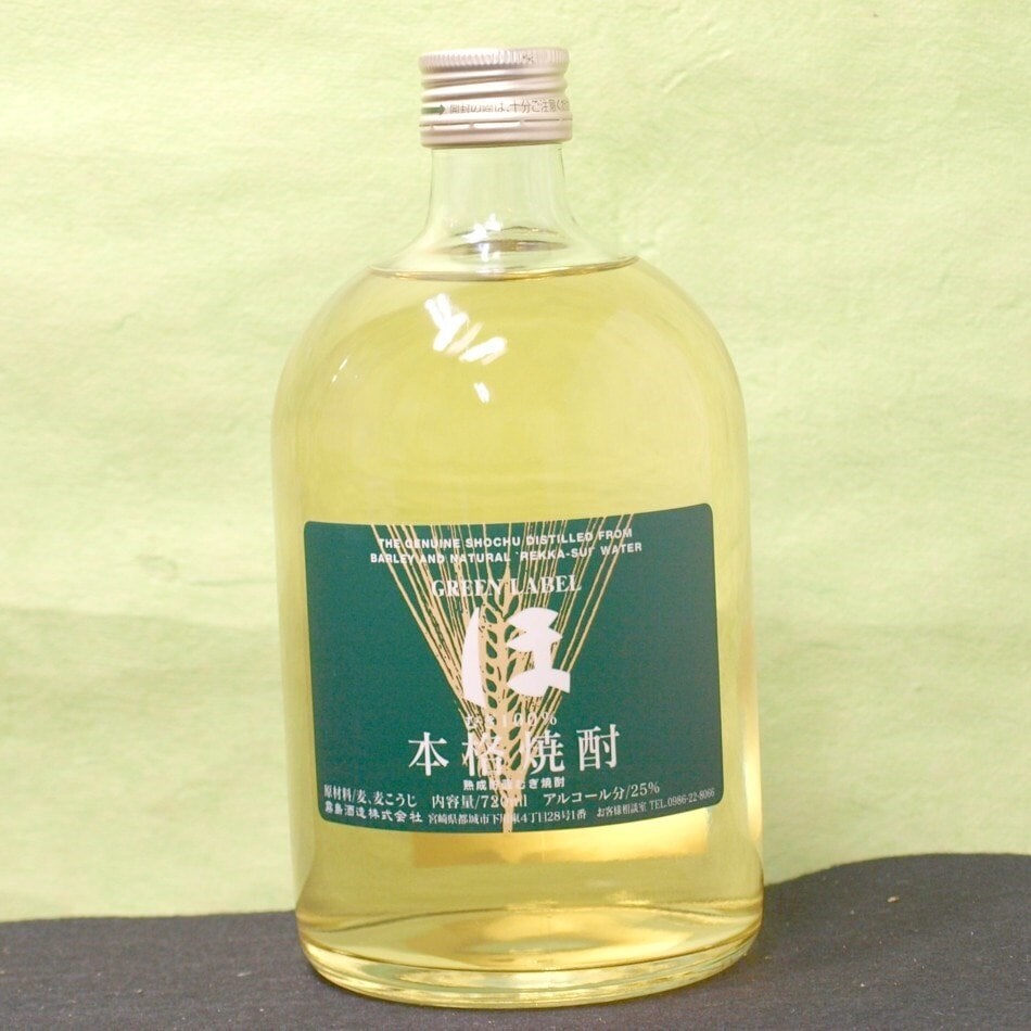 1ケース単位6本入25度ほ　グリーンラベル720ML瓶　6本入り麦焼酎メーカー宮崎県：霧島酒造(株)