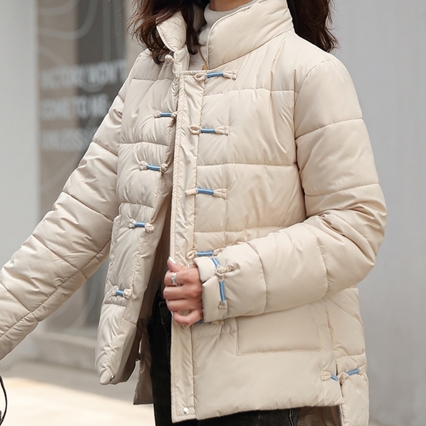 アウター レディース コート ジャケット M L XL 2XL 3XL 韓国 キルティングコート ダウンコート 中綿ジャケット 長袖 くるみボタン かわいい 大人可愛い きれいめ シンプル カジュアル