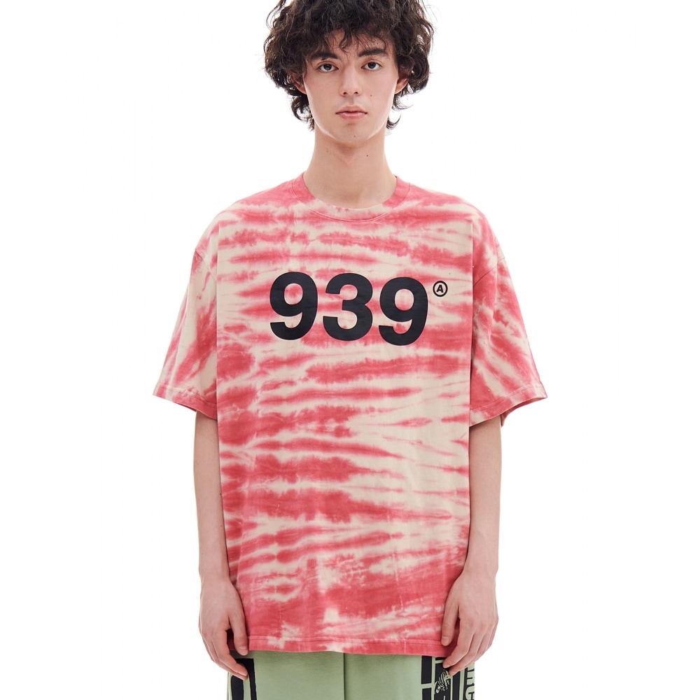 ARCHIVE ボールド 939 ロゴ染め T シャツ (レッド)