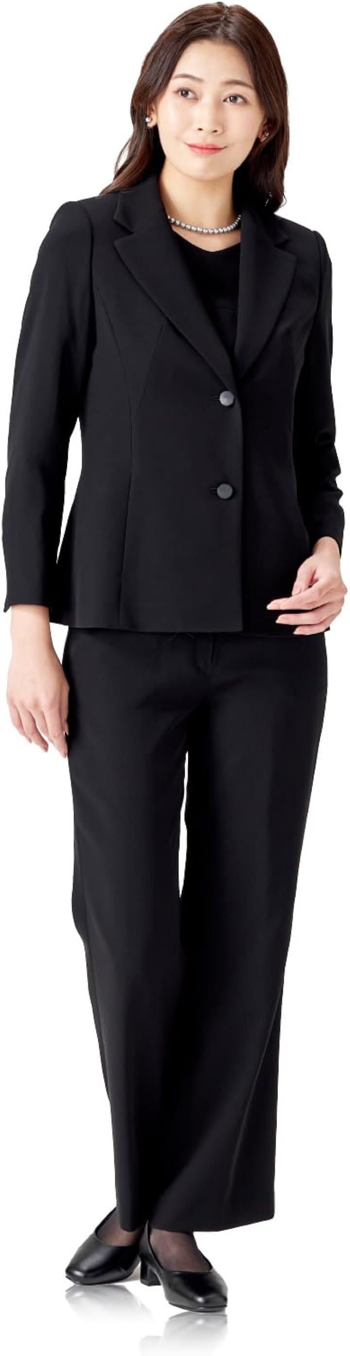 喪服 レディース 礼服 ブラックフォーマル ウォッシャブル 洗える 後開き 春 夏 秋 冬 用 オールシーズン 3点セット( ［25］ ウォッシャブル 後開き 3点 パン, 13 号) 19,350円