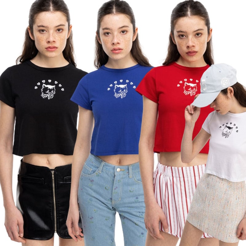 韓国の人気 / CENTAUR CAT CROP T-SHIRTS / 日本未入荷