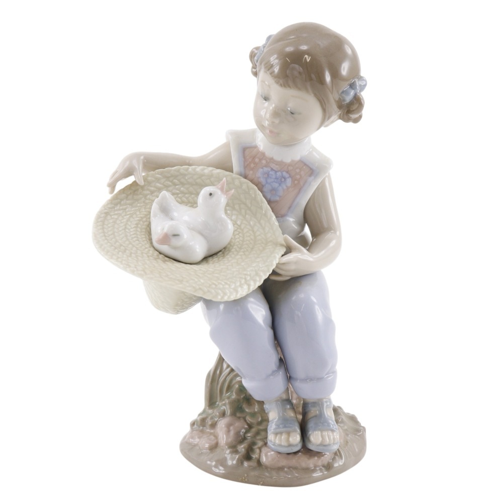 Lladro リヤドロ アヒルとおしゃべり 6759 置物 オブジェ ポーセリン _ 中古品