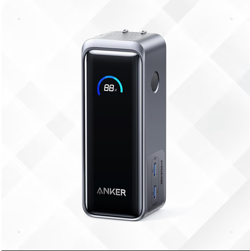 Anker Prime Power Bank (9600mAh, 65W, Fusion) (9600mAh 65W出力モバイルバッテリー搭載 USB充電器)【Power Delivery対応/PSE