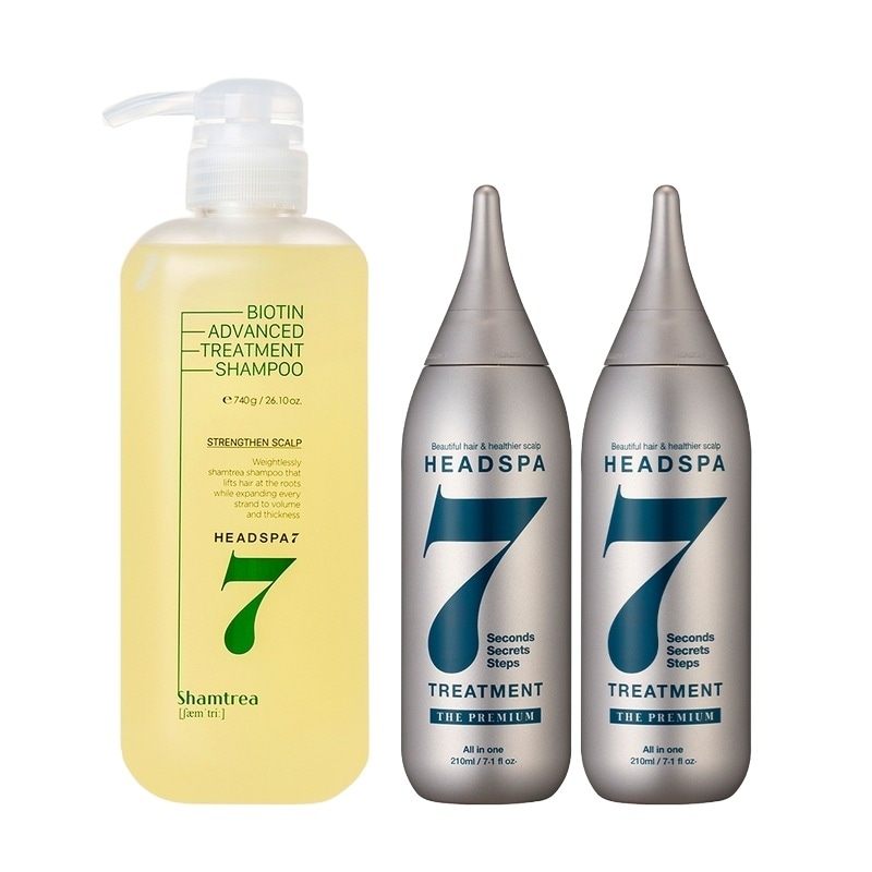 [オールインワン構成]ヘッドスパ7ビオチンシャンプー740g+ダプレミアムトリートメント210ml 2個