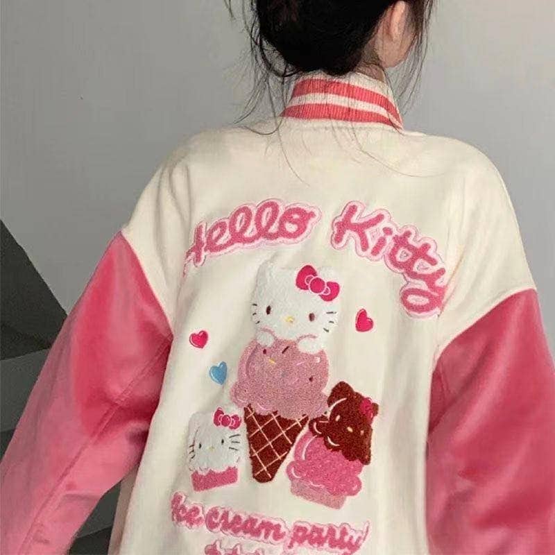【1本買うと1本無料期間限定200円割引】メガ割選べる福袋-超人気アウター レディース スタジャン ジャケット 韓国ファッション ハローキティ 可愛い カジュアルジャケット 上着 原宿系 量産型28福