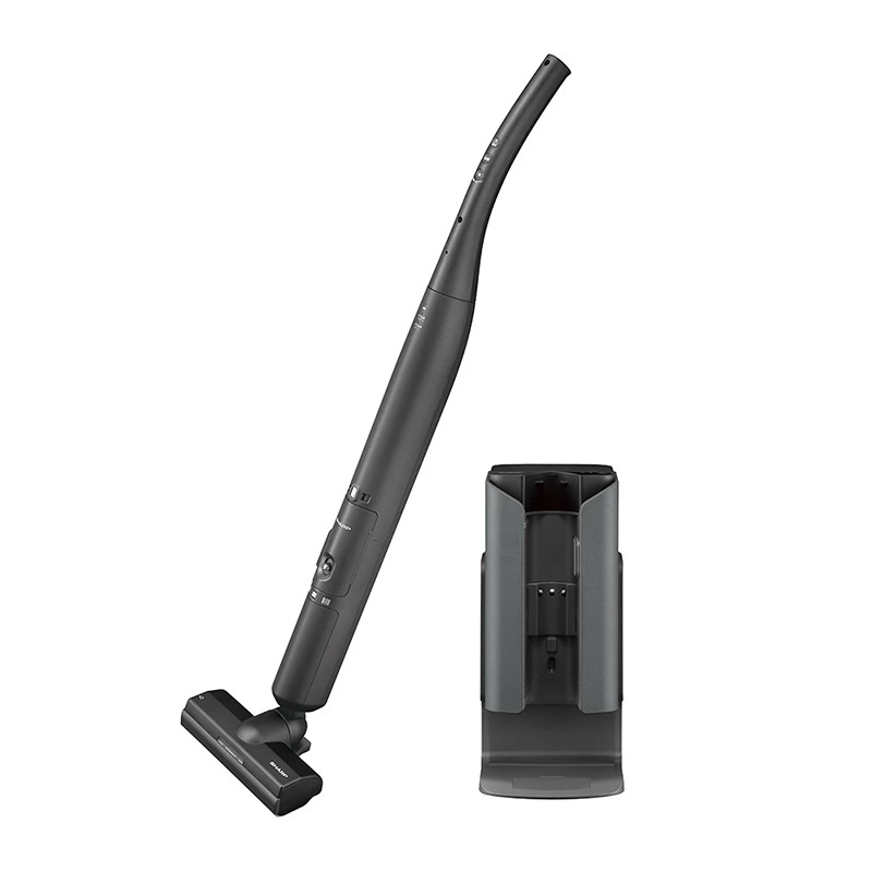 掃除機 ラクティブエア コードレス スティック掃除機 低騒音 自動ごみ収集 LEDライト搭載 グレー EC-XR1-H