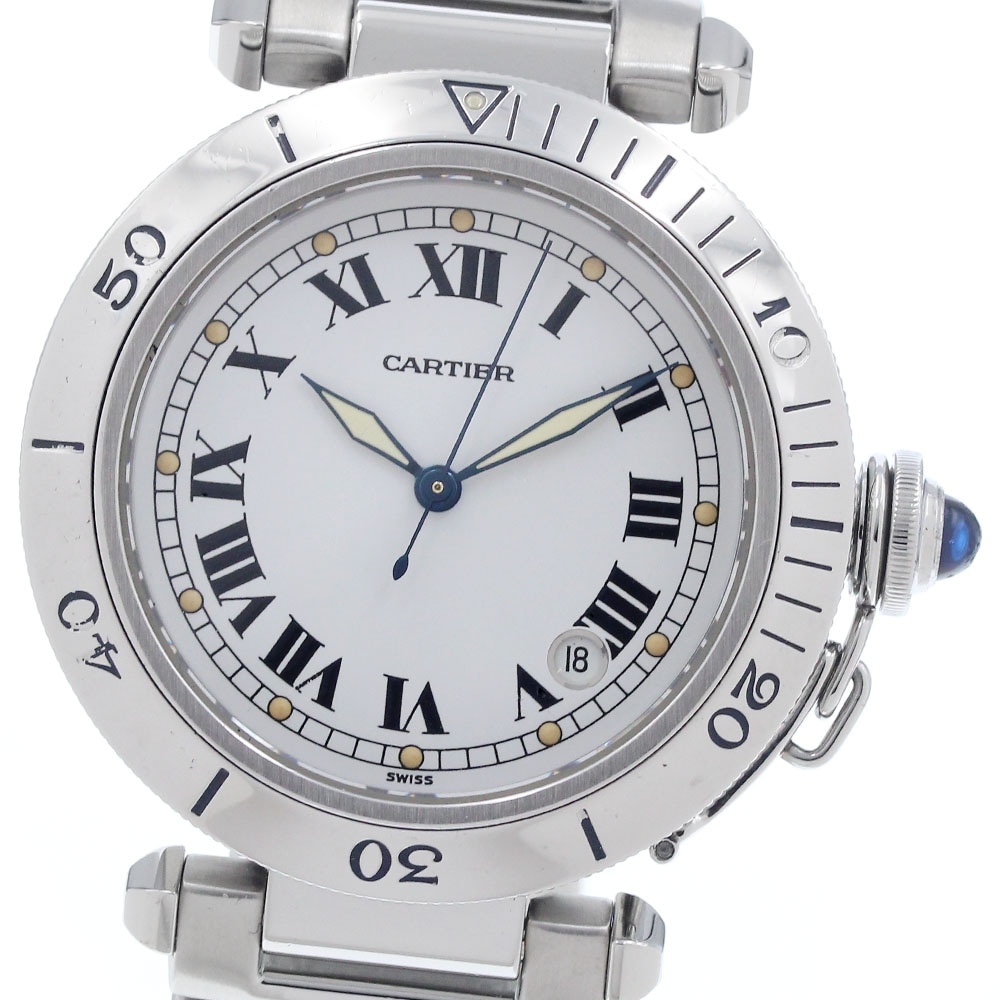 カルティエ CARTIER W31005H3 パシャ38mm 初期モデル ローマインデックス デイト 自動巻き メンズ _930278【中古】