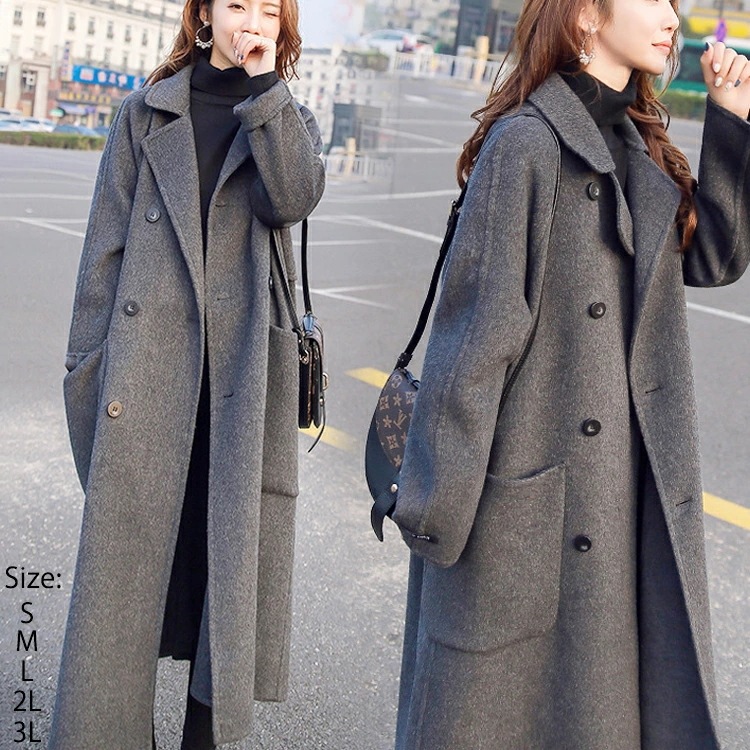 クーポン利用で5,339円チェスターコート ロングコート アウター レディース 冬 ロング丈 裏地付き 無地 柔らか ふんわり 大きいサイズ 体型カバー きれいめ おしゃれ 通勤 入園式 卒業式 デザ