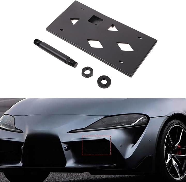 トヨタ スープラ 2019年～現行に専用 フロントナンバープレート 車 ナンバープレートフレーム ナンバープレートホルダー ライセンスホルダー バンパーナンバープレート ブラケット