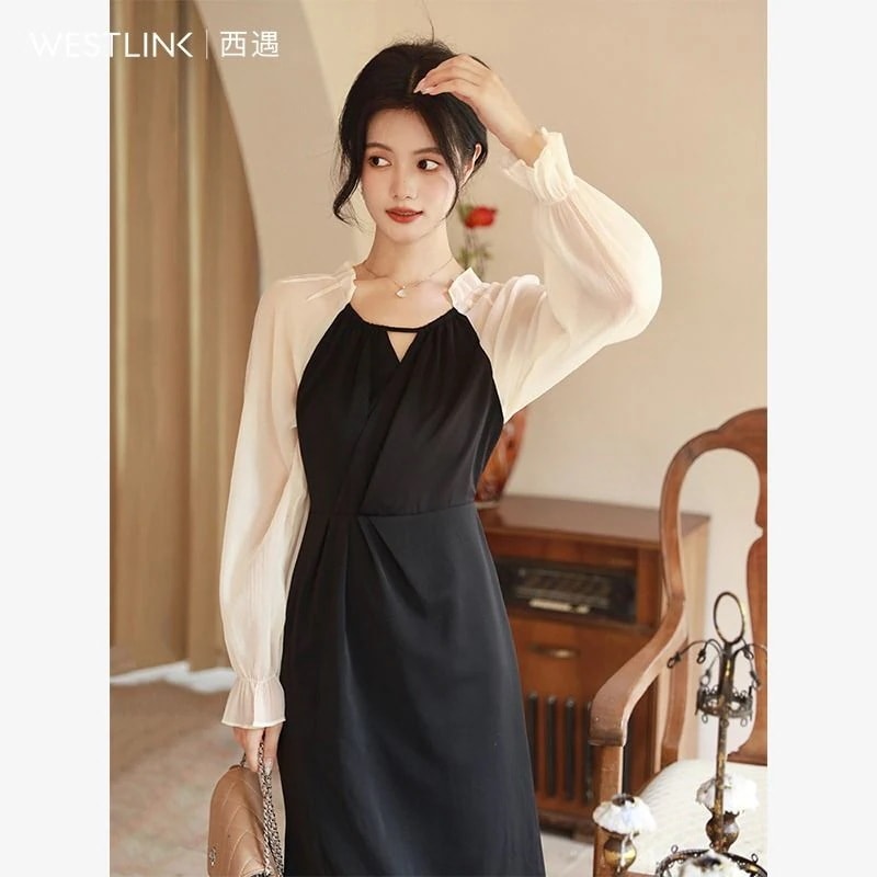 【急速出荷!】フランスの穏やかな甘い気質ドレスルーズな感じはロングドレスを着るドレス スーツ パーティードレス ウェディングドレス キャバドレス 結婚式 ドレス33