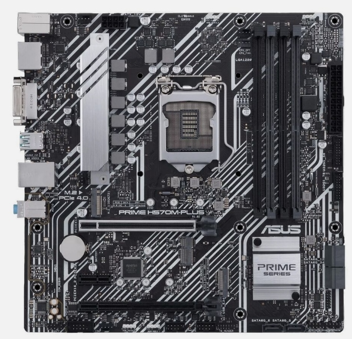 ASUS PRIME H570M-PLUS Intel H570 LGA1200 DDR4 SATA3 HDMI DVI-D mATX Motherboard