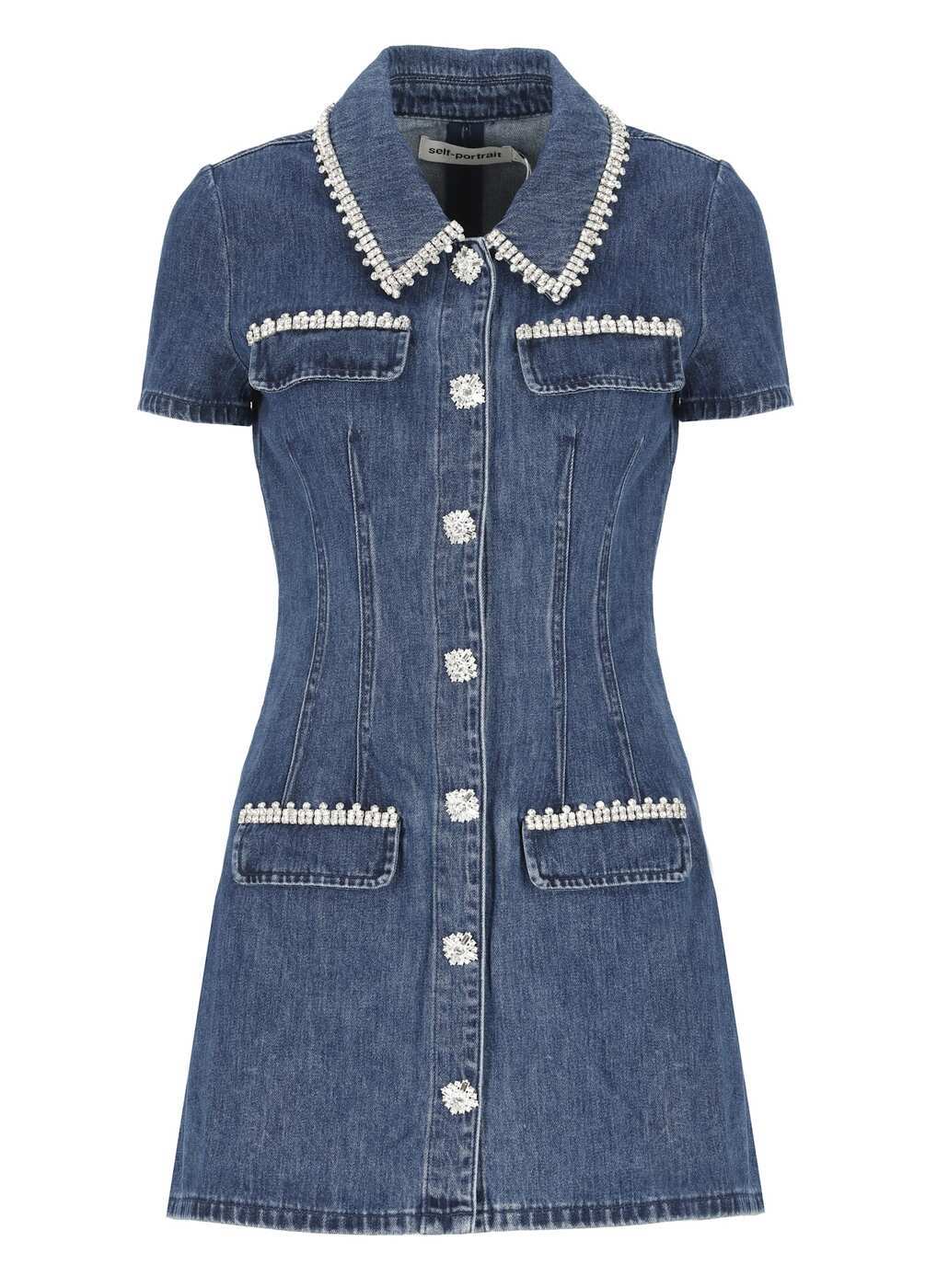 SS24921SBLCOLLARED MINIBLUE ブルー 春夏2025 ドレス レディース ia