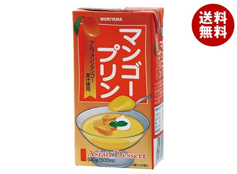 守山乳業 MORIYAMA マンゴープリン 540g紙パック×12本入