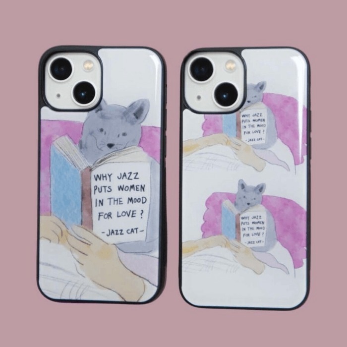 Jazz or Not THINKING CAT Phone Case