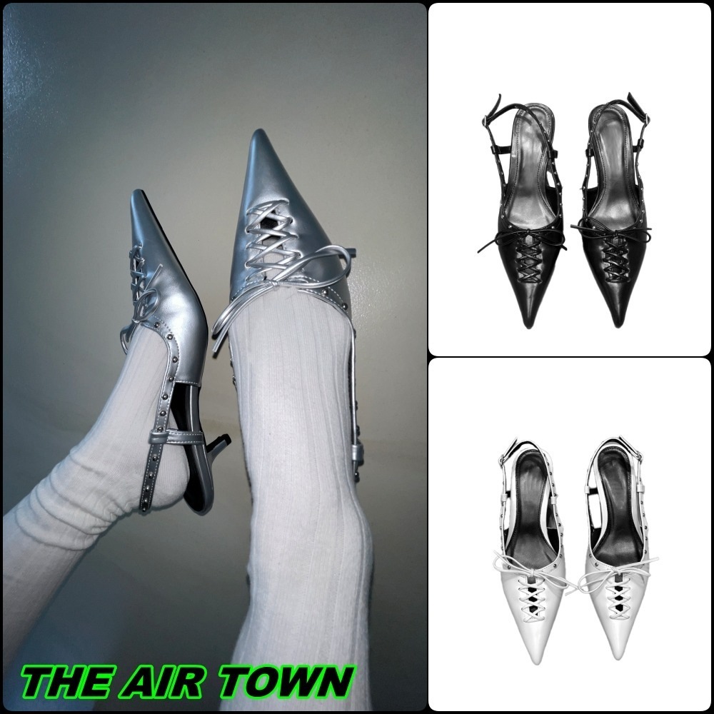 【THEAIRTOWN】stud stiletto shoes