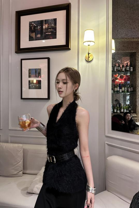 ホルターネック レディース トップス ホルターネック レディース トップス GROCERYBAGS Bright Star レディース 秋 ヒップ ラップ スリミング ワークウェア スモール モヘア