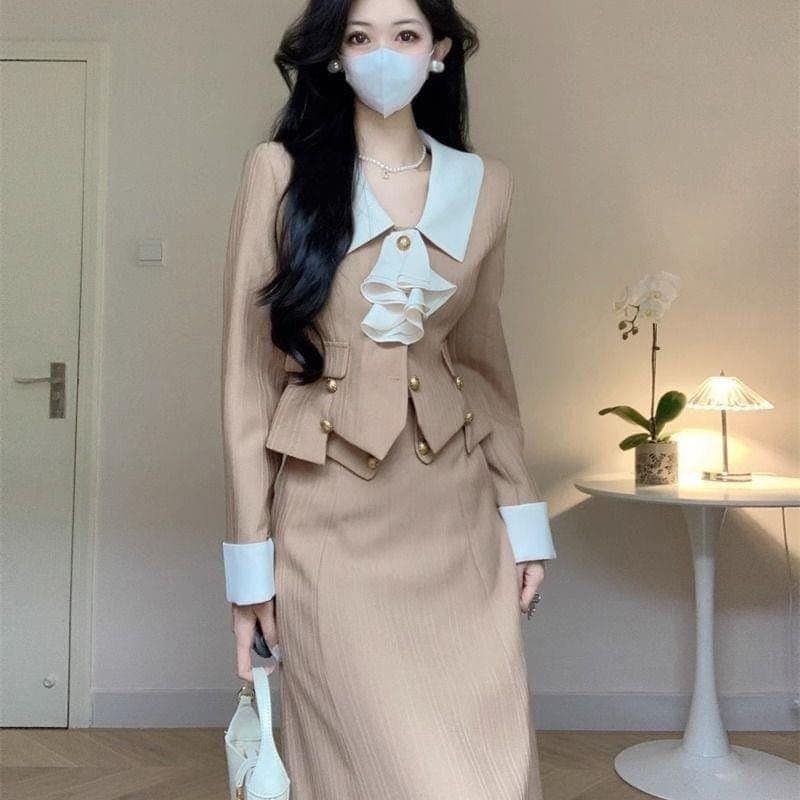 スウェットパンツ韓国ファッション ップ シャツ 2点セットスカート ア 長袖 セットアップ トップス+スカート フード付きアウター無地 スウェット パーカー レディーストレーニングウェアスポーツウェア