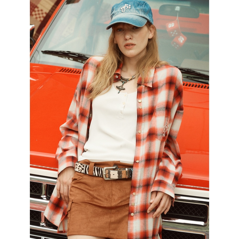 2113 スタジオオータムトリップシャツカクテルレッド