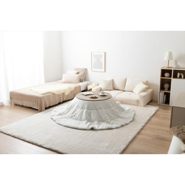 こたつ こたつセット こたつテーブル コタツ 丸 円形 68 かわいい ファー コタツセット こたつテーブルセット 掛布団セット 省スペース おしゃれ コンパクト