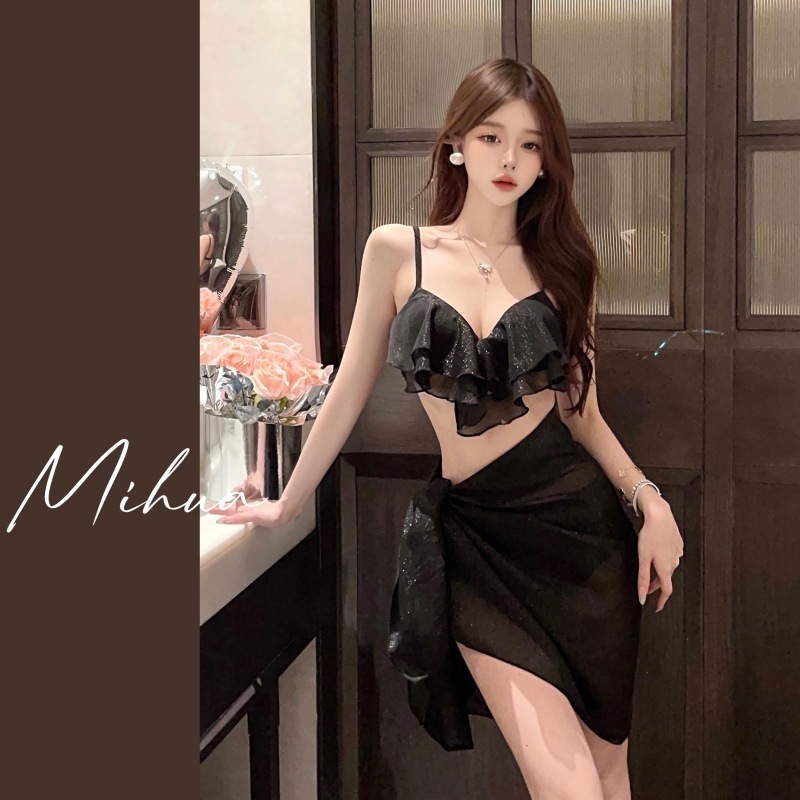 女性用水着 2024年 セクシー ストラップ ビキニ ワイヤー入り 小さめ プッシュアップ バスト スリムフィットバックレス
