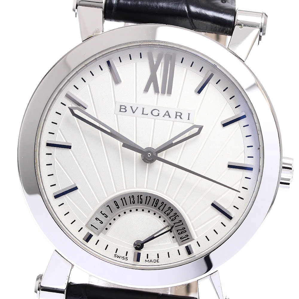 ブルガリ BVLGARI SB42SDR ソティリオ レトログラード 自動巻き メンズ 保証書付き_907075【中古】