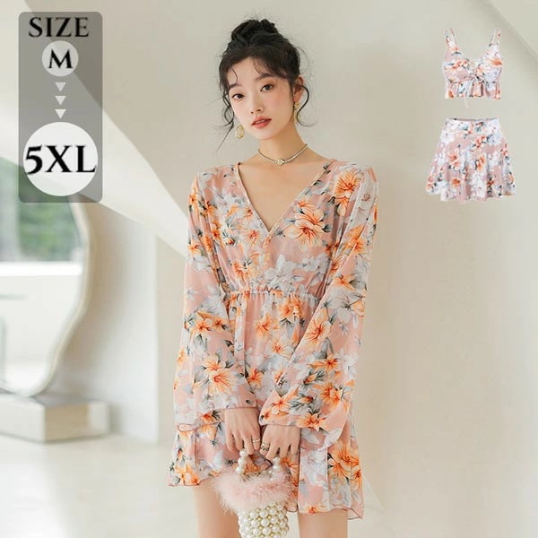 水着 レディース 体型カバー ワンピース 水着 UVカット ワンピース ぽっちゃり 大きいサイズ フェミニン かわいい ショートパンツ 着痩せ パッド付 ビーチ 海デート 韓国ファッション セクシ 4,923円