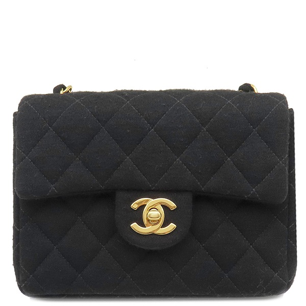 シャネル CHANEL ショルダーバッグ ミニマトラッセ 17 チェーンショルダーバッグ コットン ブラック ゴールド金具 黒 ココマーク 4******【中古】 253,998円