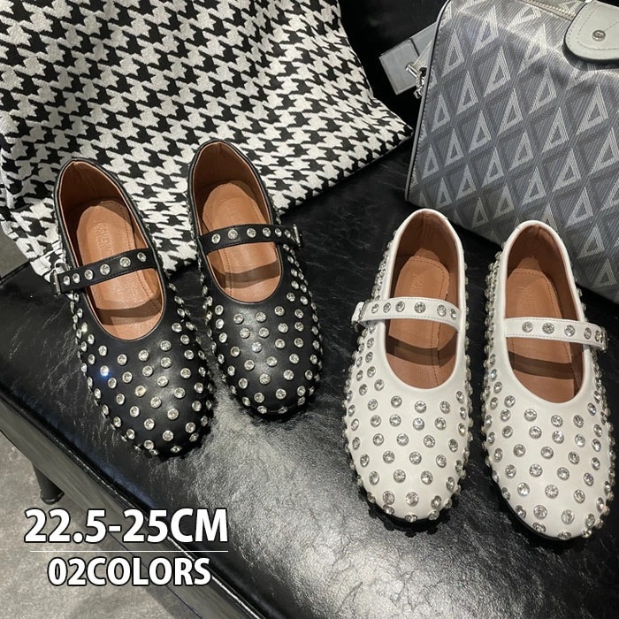 パンプス サンダル レディース スタッズ バレエ パンクリベット バックル フラット ぺたんこ シューズ 夏コーデサンダル サマー 夏 春 靴 軽い 柔らかい 歩きやすい 疲れにくい 痛くない 大人
