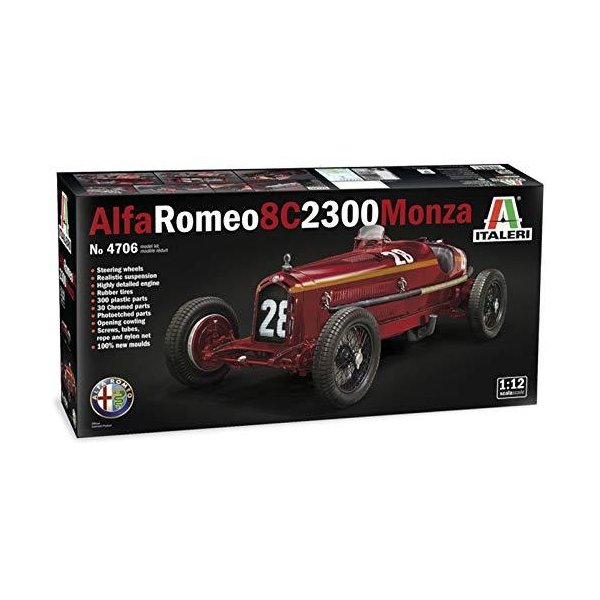 1/12th Scale 1:12 1930 3 Grand Prix Racing Alfa Romeo 8C 2300 Monza model kit by Italeri. 並行輸入品