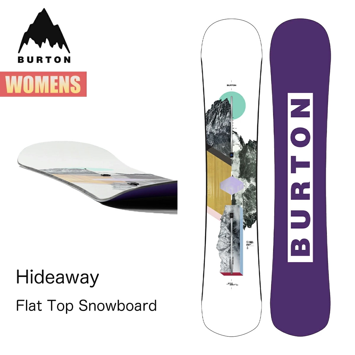 スノーボード 板 レディース 24-25 ハイドアウェイ フラットトップ W25JP-106961 Womens Hideaway Flat Top Snowboard ウィメンズ
