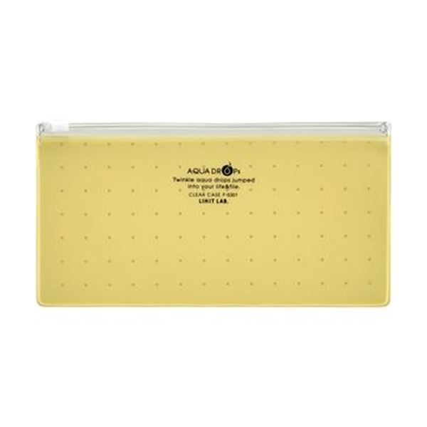 （まとめ）リヒトラブ AQUA DROPsクリヤーケース PEN（通帳）黄 F-5301-5 1枚(×50セット)