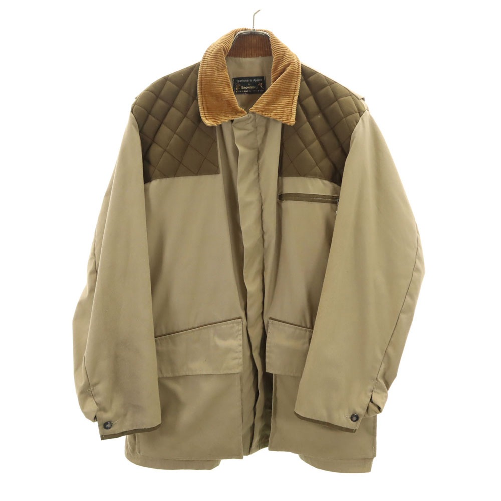 ブローニング 60s 70s ヴィンテージ アルミタロン デカタロン 襟コーデュロイ ハンティングジャケット ベージュ BROWNING ダブルジップ メンズ