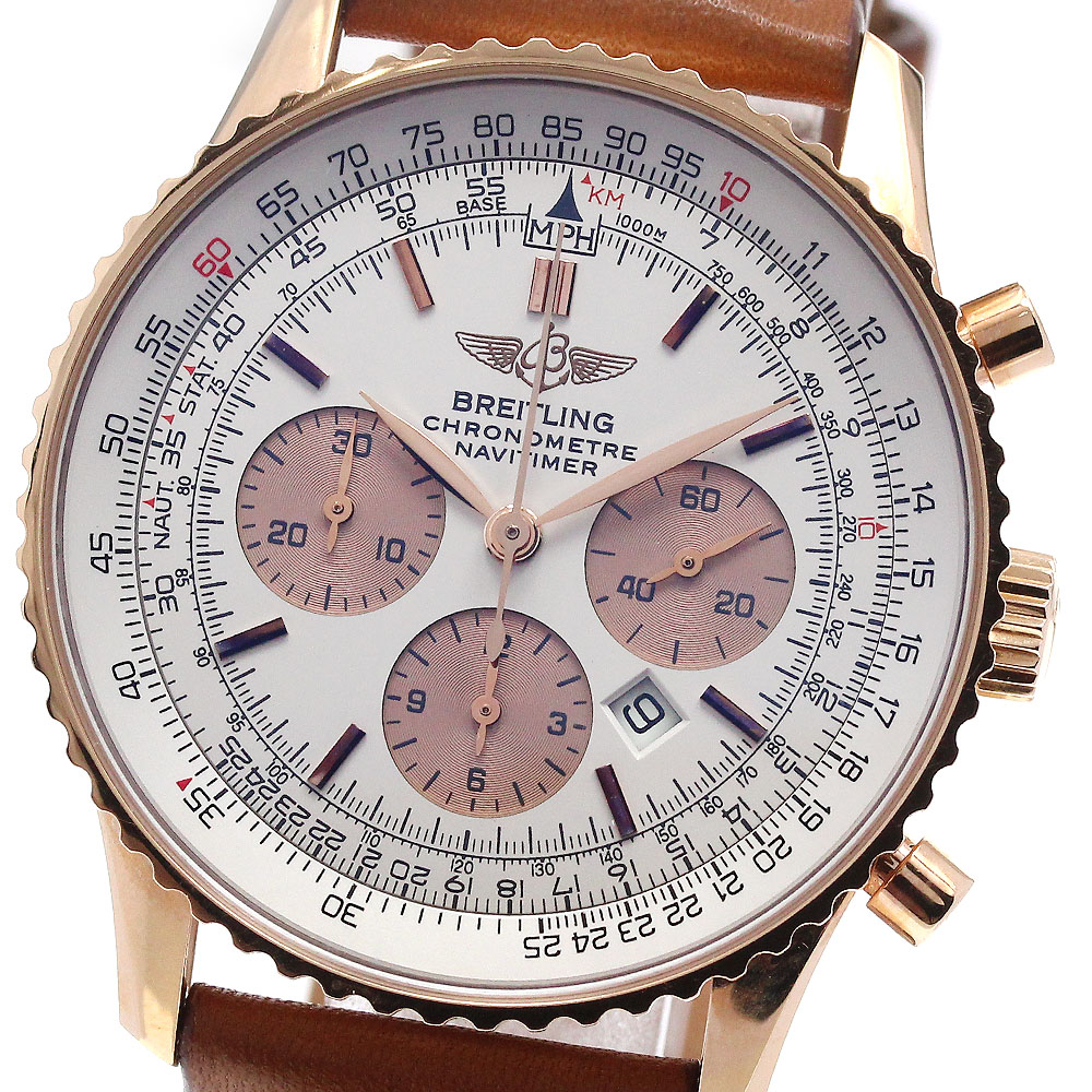 ブライトリング BREITLING R41380 ナビタイマー クロノグラフ K18PG 日本限定100本 自動巻き メンズ _865240【中古】 447,760円