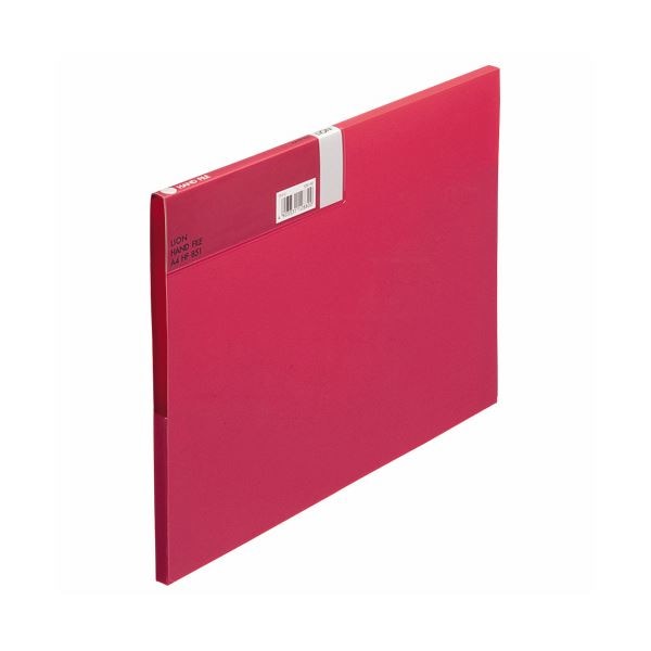 (まとめ) ライオン事務器 ハンドファイル A4背幅10mm ワイン HF-851 1冊 (×30セット)