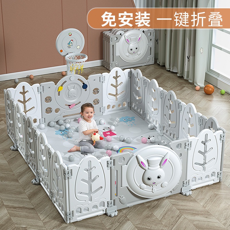 赤ちゃん保護地上プレイフェンス幼児折りたたみ屋内ホームベビー安全クロールマットフェンス