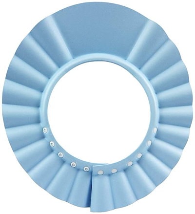 他サイト： ６段階のサイズ調整ができる シャンプーハット 子供から大人まで使える(ブルー)の商品画像