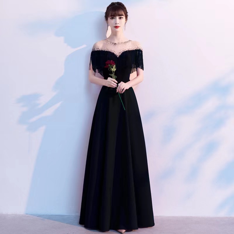 パーティードレス ワンピース ウェディングドレス 結婚式 成人式 パーティー 秋冬 可愛いビーズ 露背 花嫁ロングドレス お呼ばれ 二次会 演奏会 挙式hs5593