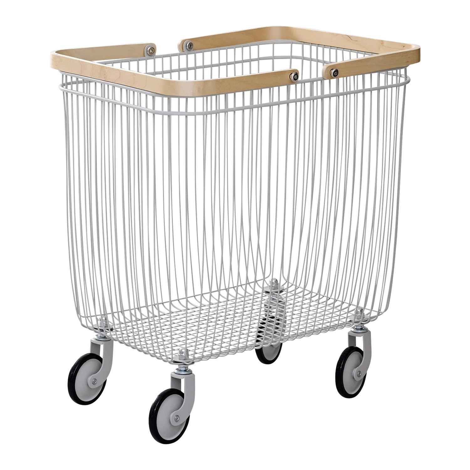 ランドリーバスケット キャスター付き 37リットル 幅42.5×奥行33.5×高さ49cm グレージュ LELB-42H(GG)