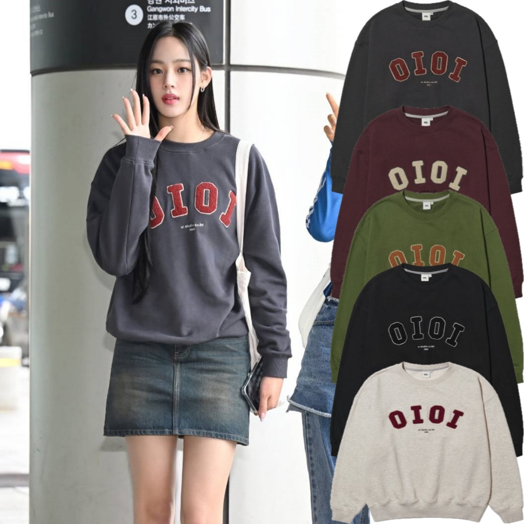 NewJeans HANI 着用/SIGNATURE BOUCLE トレーナー/ユニセックス/ペアルック