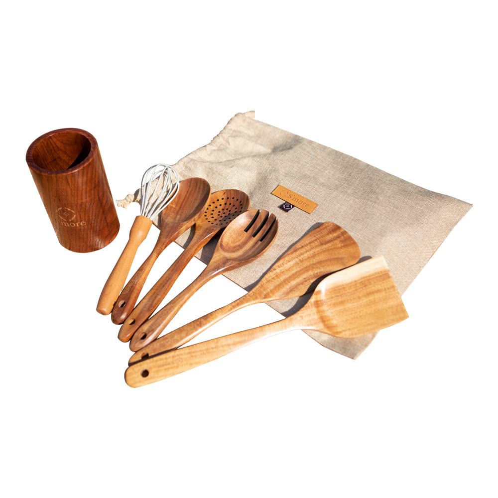 Kitchen tools 7set キッチンツール セット 調理器具 木製 天然チーク材 クッキングツール 7点セット ベージュ