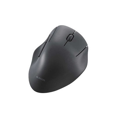 他サイト： エレコム　ELECOM　ワイヤレスマウス 5ボタン エルゴノミクス 抗菌 Mサイズ SHELLPHA ブラック　M-SH20BBSKBKの商品画像
