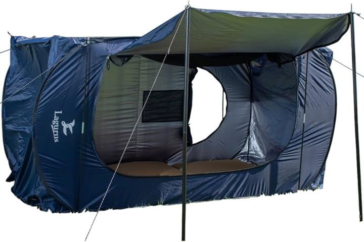 オリジナルブランド30秒で設営・撤去可能な防災用・アウトドア用2wayマルチテントFreely Revolution2UV Protection model 防水 耐水(ブルー)