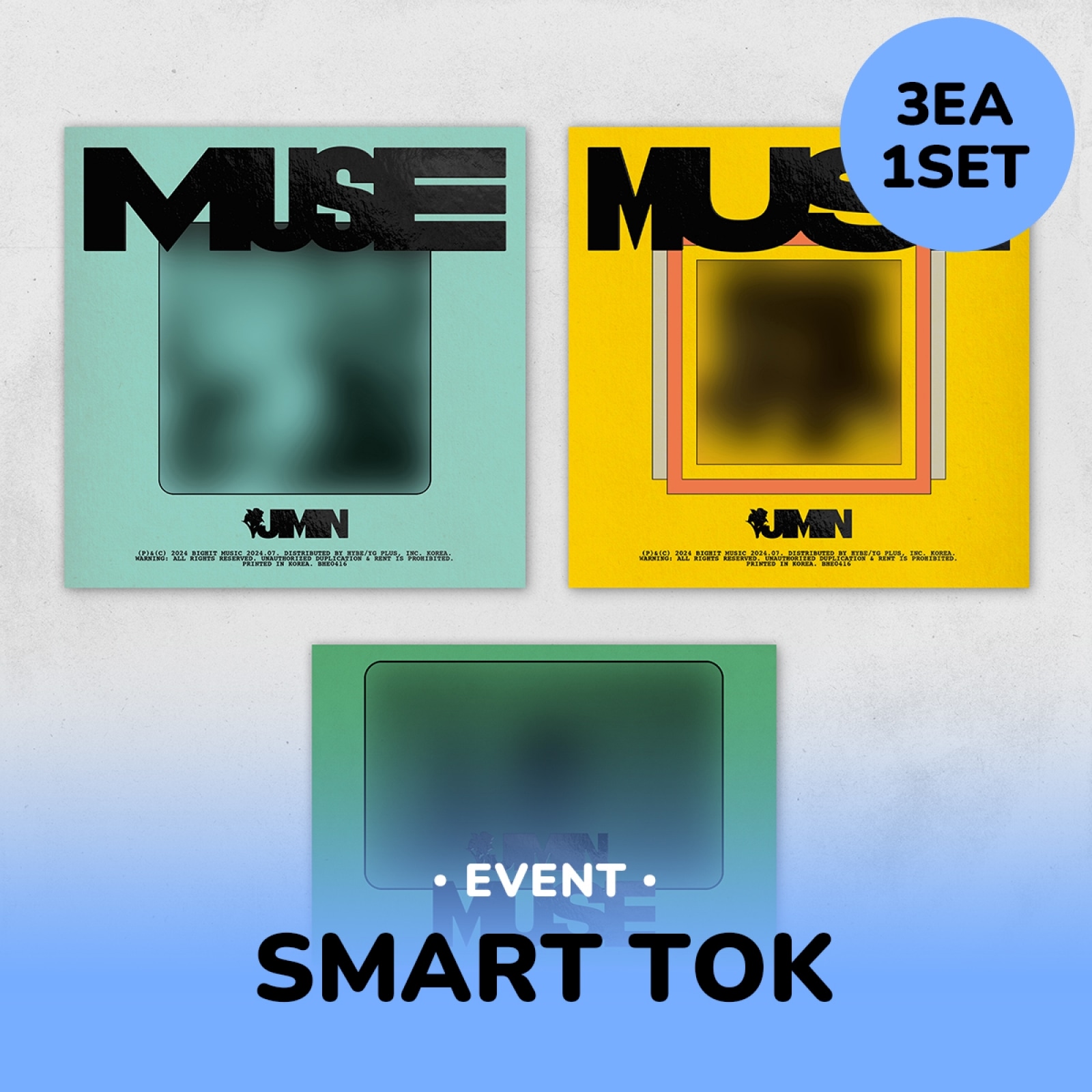【PRE-ORDER EVENT】【3個セット】 JIMIN ( of BTS ) - MUSE ( 2STANDARD + 1 Weverse Album) + Smart Tok 1種