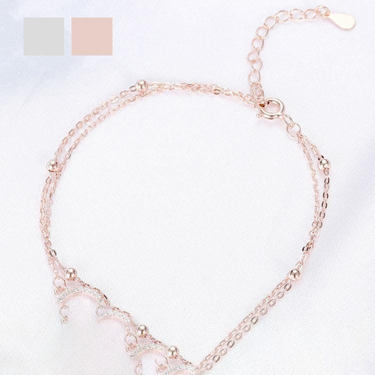 ブレスレット レディース 2連 リング ボール シンプル 上品 繊細 重ね付け 30代 20代 40代 50代 彼女 妻 嫁 娘 女性 人気 母の日ギフト