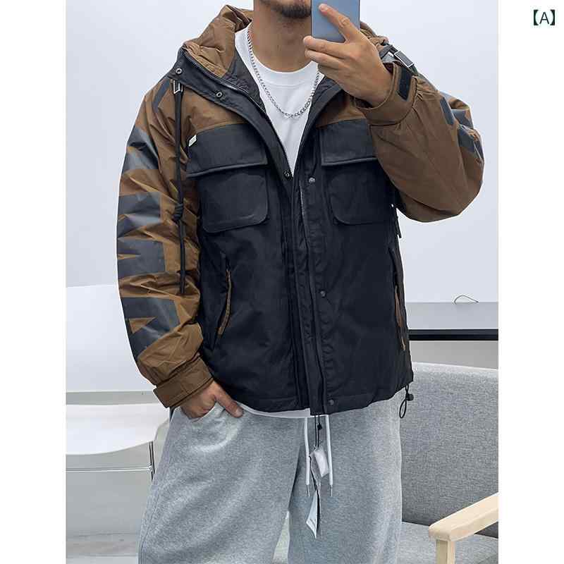 メンズ ダウン ジャケット 冬 厚手 暖かい ジャケット ダウン フード 防風 ジャケット